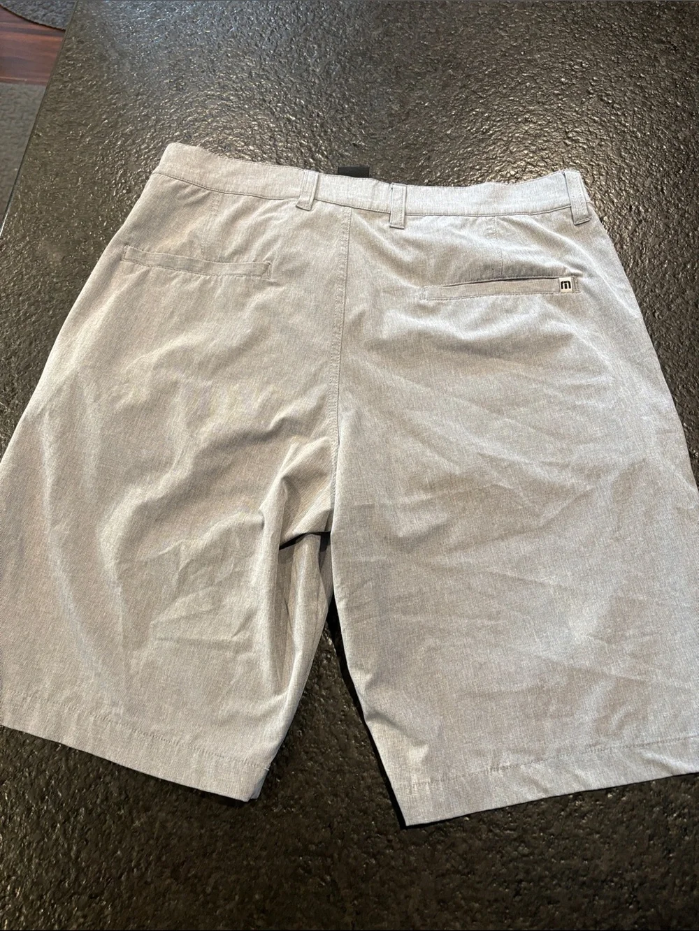 Travis Mathew Heather Gray Flat-Front Men's Shorts